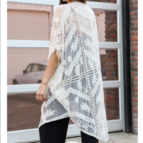 LAST 1 then sold out! New Beautiful Boho Leaf Kimono Cardigan - Picture 7 of 9